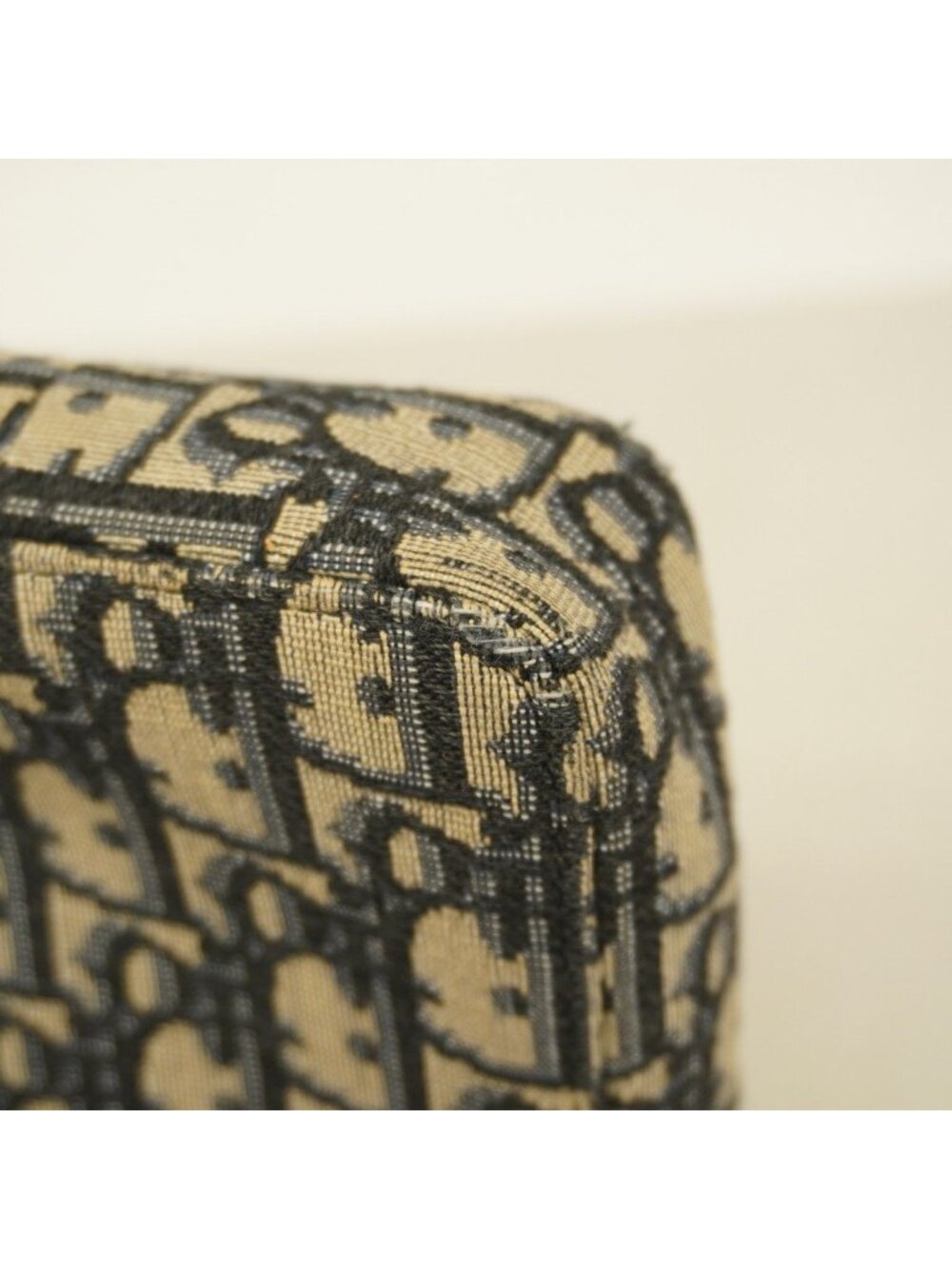 Dior Shoulder Bag Trotter Canvas Black Beige Silver - Picture 6 of 8